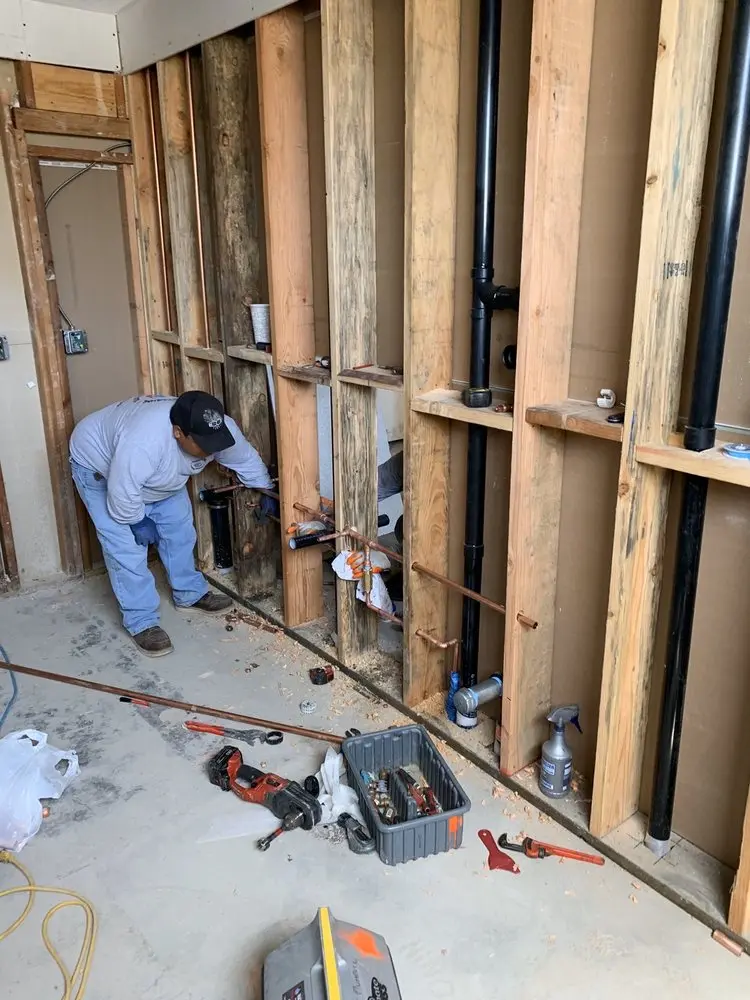 Commercial rough-in plumbing for Gas Line Repair in Heisson
